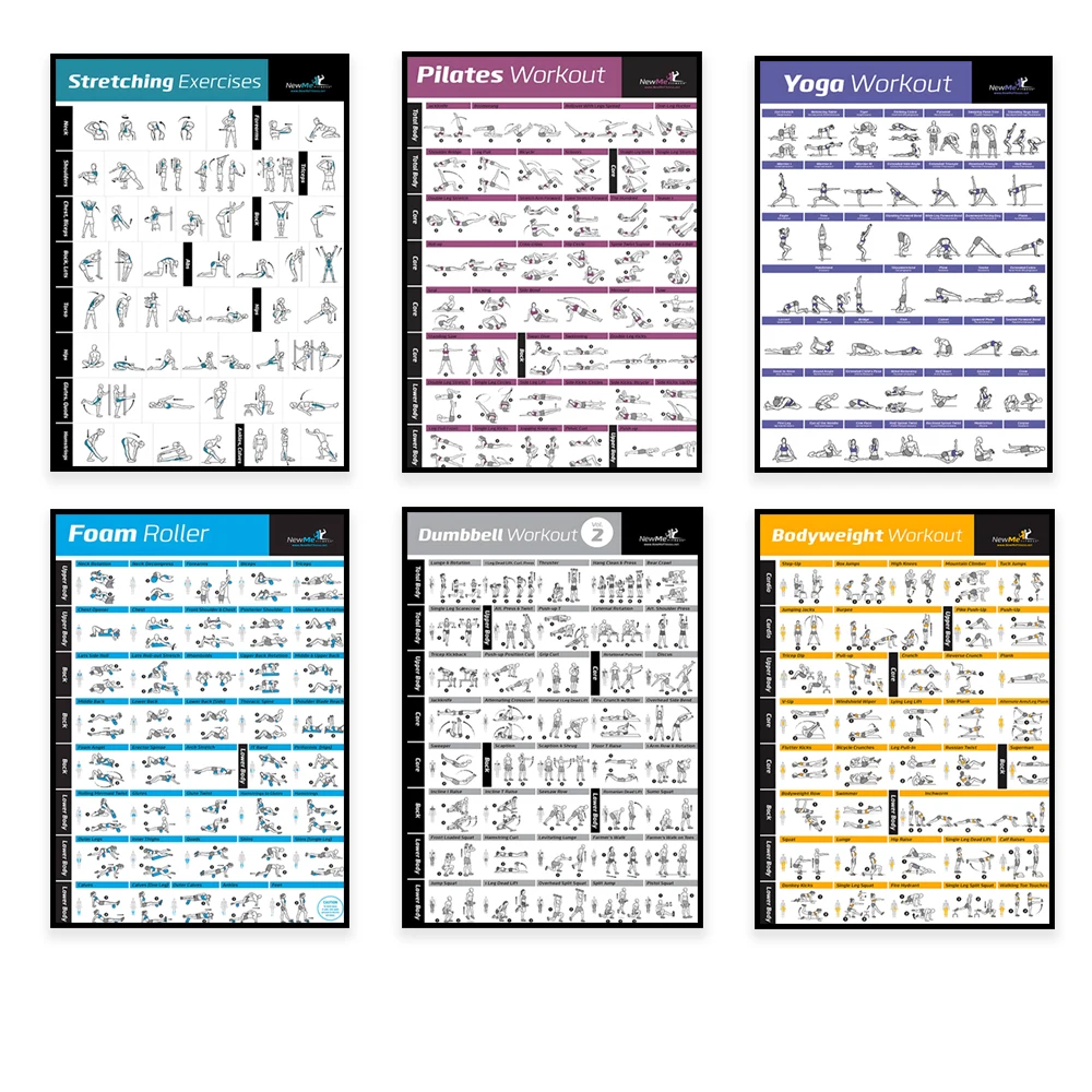 Home Gym Routine - Bagan Latihan Olahraga Tubuh, Poster Kanvas