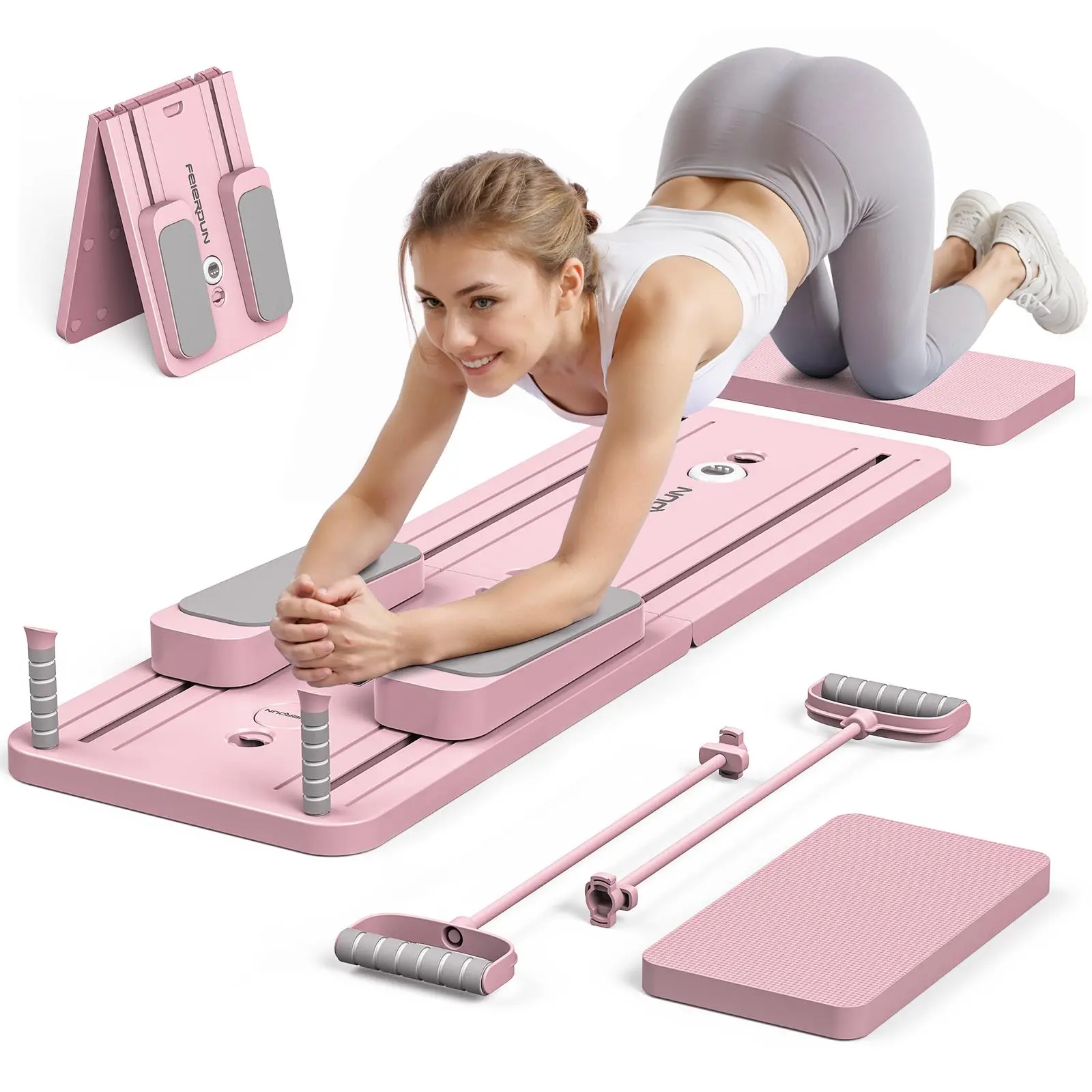 Leg Home Gym Workout - Papan Pilates Lipat Multifungsi, Alat Latihan