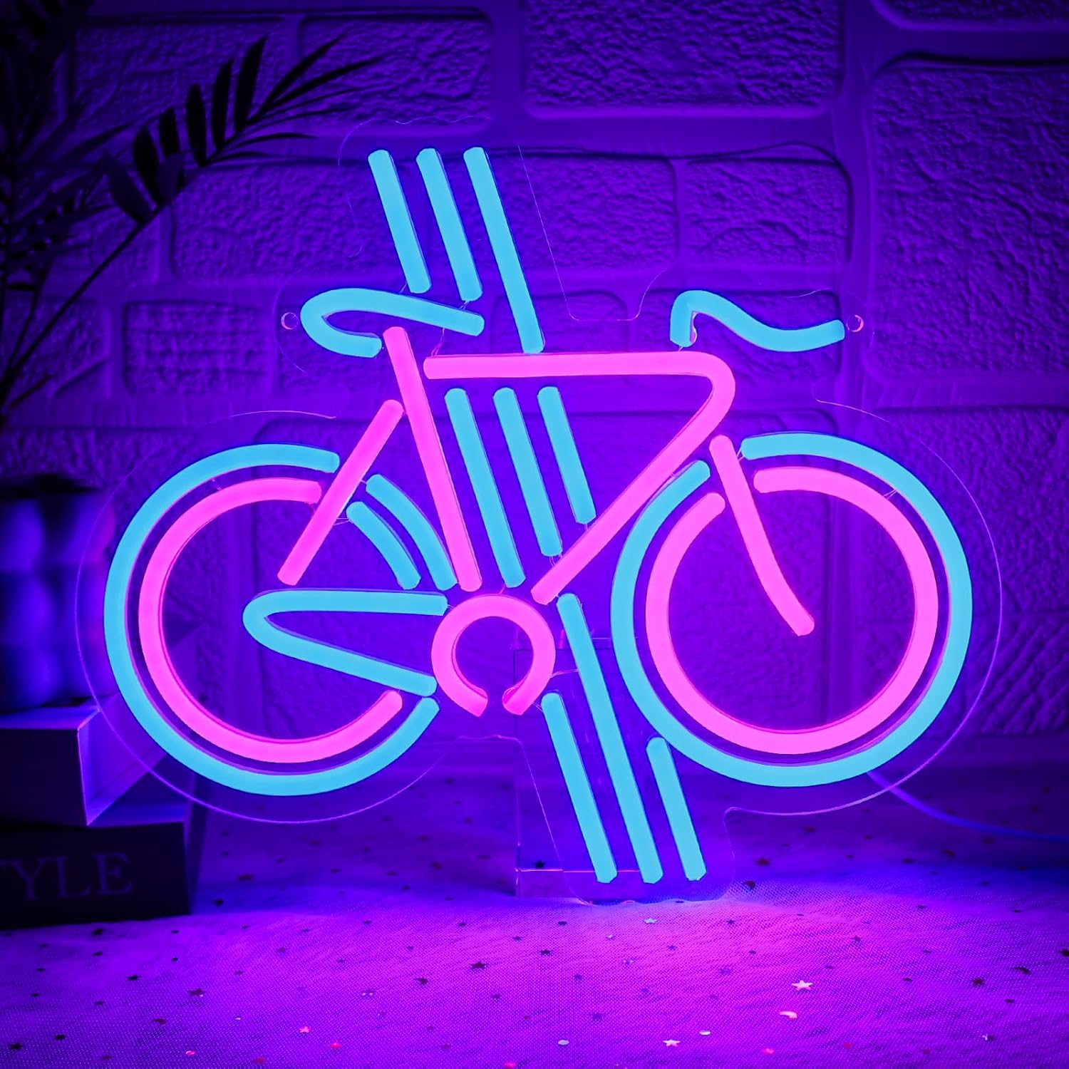 Home Gym Neon Sign - Lampu Neon Sepeda LED yang Dapat