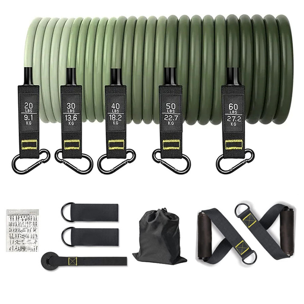 Home Gym Equipment Set - Set Pita Resistensi, Tali Tarik untuk