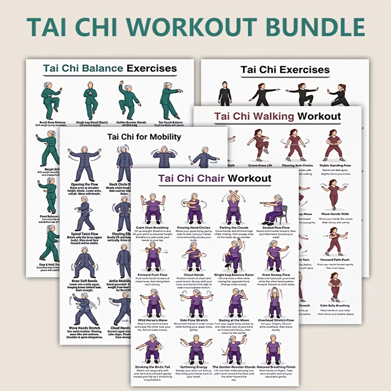 Home Gym Routine - Lembaran Latihan Tai Chi Ukuran A4