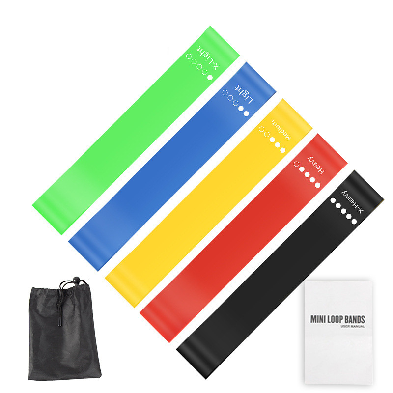 Home Gym Routine - 5 Buah Set Tali Resistensi TPE