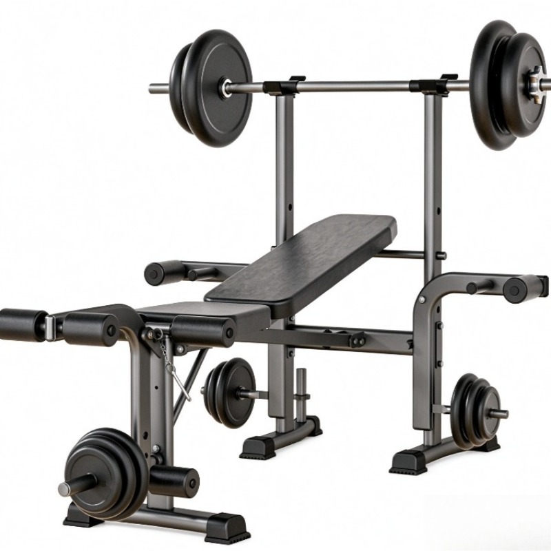 All In One Gym Home Equipment - Set Alat Latihan Barbel Rak Squat