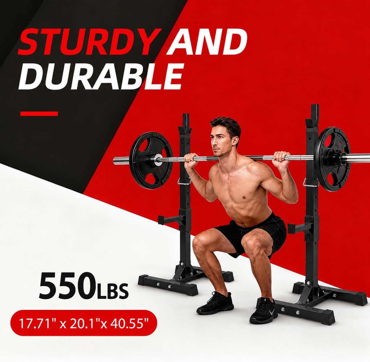Rak Squat yang Dapat Disesuaik - Home Gym Portable ulasan dan harga