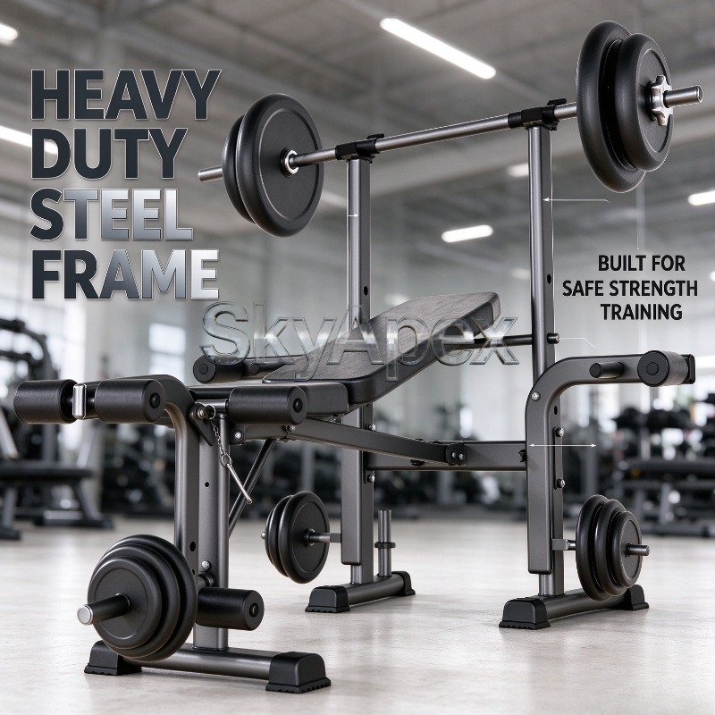 Set Alat Latihan Barbel Rak Sq - All In One Gym Home Equipment ulasan dan harga
