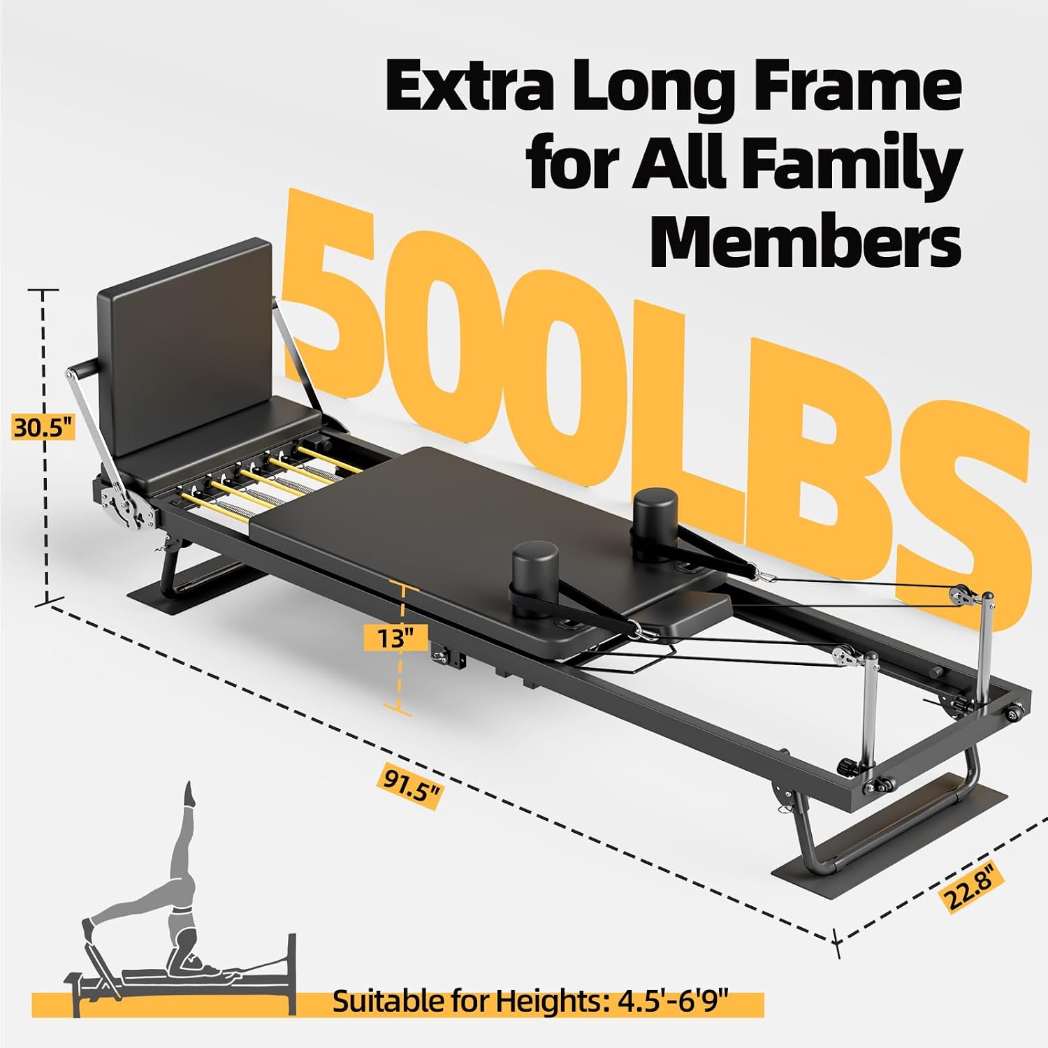 Mesin Pilates Reformer Lipat,  - Home Gym Equipment Set ulasan dan harga